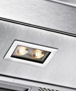 Đèn chiếu sáng LED của máy hút mùi Bosch DWB77IM50 với độ sáng vừa đủ hỗ trợ người dùng