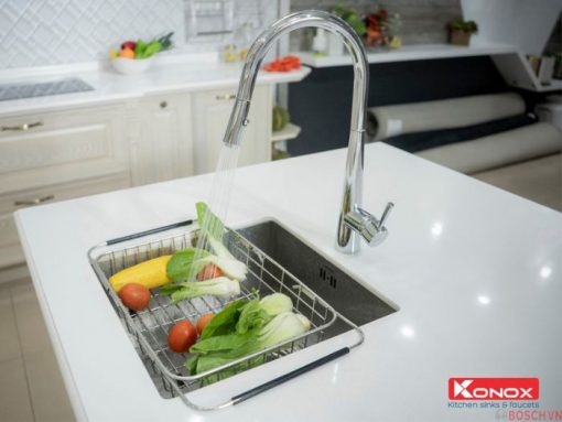 Với chậu rửa bát konox KN5444SU hố đơn sẽ đem lại vẻ đẹp lạ mắt cho căn bếp nhà bạn