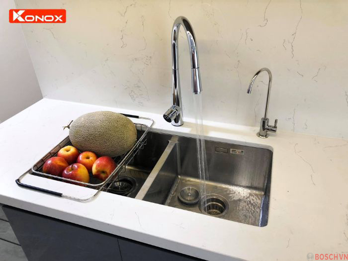 Thiết kế sang trọng, là điểm nhấn cho căn bếp nhà bạn với chậu rửa bát Konox KN7544DUB 