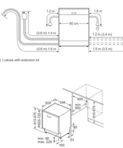 Thông tin lắp đặt của máy rửa bát Bosch SMV68TX06E