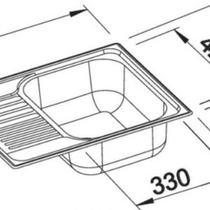 Thông số kỹ thuật của Chậu rửa bát Blanco Tipo 45 S Compact 