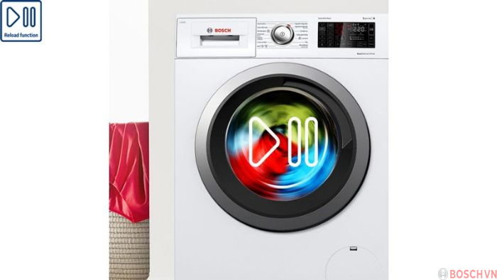 Tính năng tạm dừng tiện lợi của máy giặt cửa trước Bosch WAW32640EU