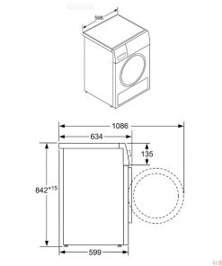 Thông số kỹ thuật của máy sấy tụ hơi và bơm nhiệt Bosch WTR85V00SG 