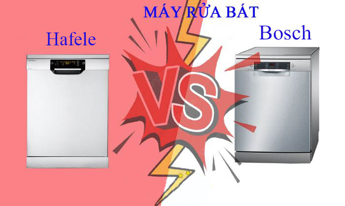 So sánh máy rửa bát Bosch và Hafele