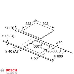 Thông số kỹ thuật của bếp từ Bosch PVJ611FB5E