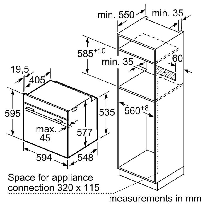Thông số kỹ thuật của lò nướng Bosch HBG633BB1B
