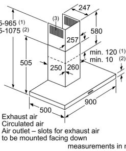 Thông số kỹ thuật của máy hút mùi Bosch DWB97DM50B