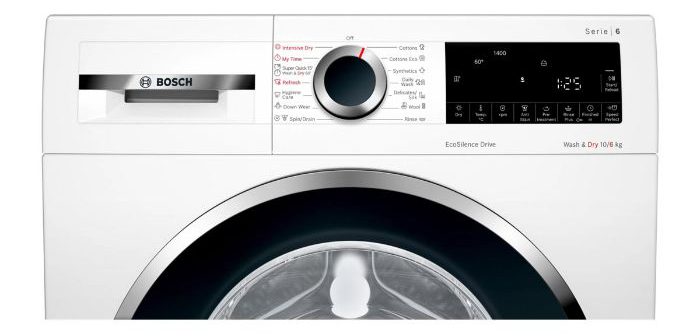 Bảng điều khiển của Máy giặt sấy Bosch WNA254U0SG