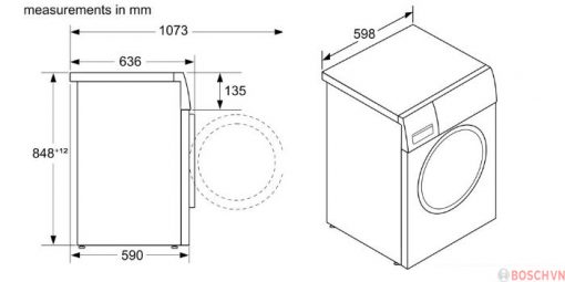 Thông số kỹ thuật của Máy giặt sấy Bosch WNA254U0SG