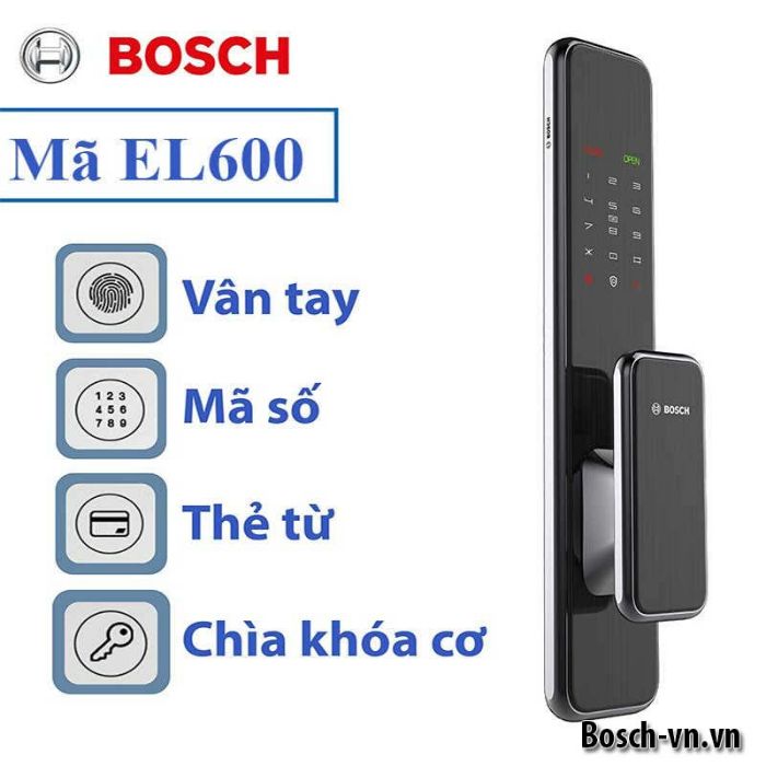 Tính năng bảo mật hai lớp an toàn tuyệt đối của khóa vân tay Bosch EL600