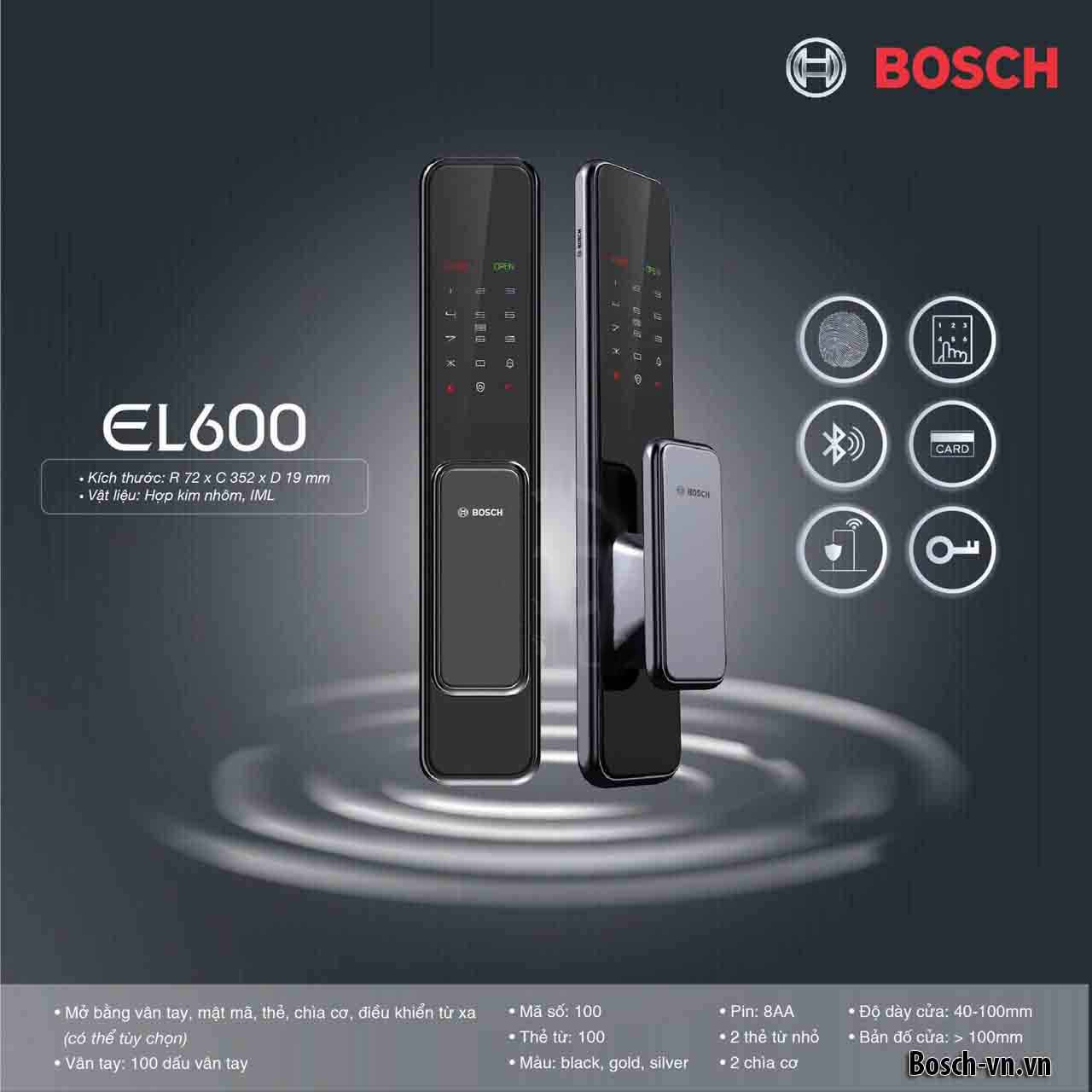 Khóa vân tay Bosch EL600 cho bạn sự an toàn 