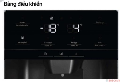 Bảng điều khiển của tủ lạnh Bosch KAI93VBFP (ảnh minh họa)