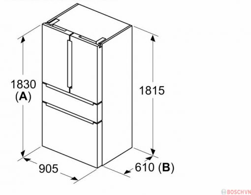 Thông số kỹ thuật của Tủ lạnh Bosch KFN96PX91I