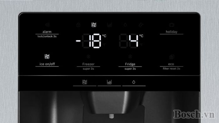 Bảng điều khiển của tủ lạnh Tủ Lạnh Bosch KAD93VIFP