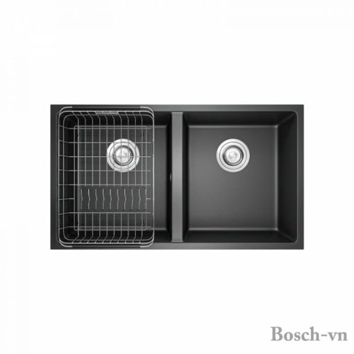 Chậu rửa bát Konox Granite Veloci 760D Black cao cấp, sang trọng 