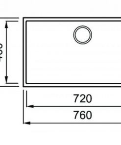 Thông số kỹ thuật của Chậu rửa bát Konox Granite Naros 760S Black