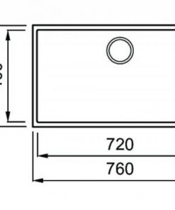 Thông số kỹ thuật của Chậu rửa bát Konox Granite Naros 760S Grey
