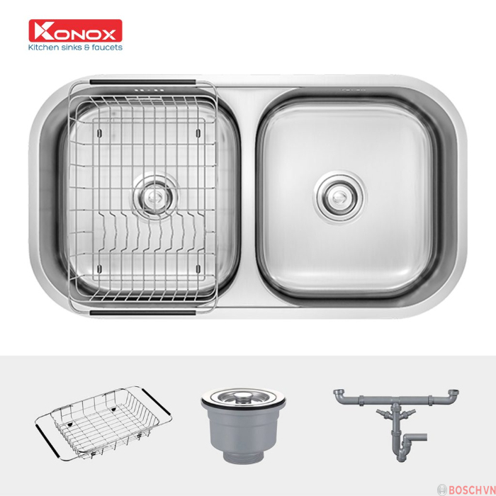 Chậu rửa Konox Undermount sink KN8246DUA thiết kế tinh xảo