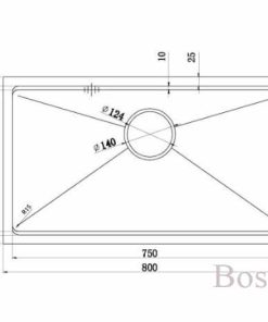 Thông số kỹ thuật của Chậu rửa Konox Workstation - Undermount Sink KN8745DUB