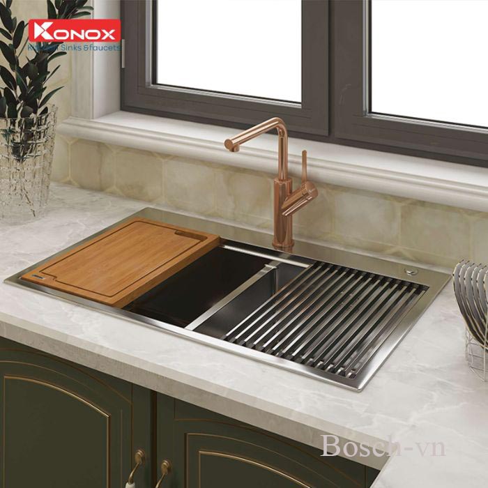 Chậu rửa Konox Workstation - Topmount Sink KN8850TD thiết kế tinh xảo