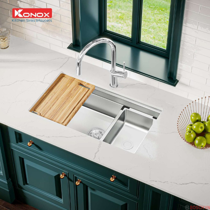 Chậu rửa KonoxWorkstation - Undermount Sink KN7644SU thiết kế tinh xảo