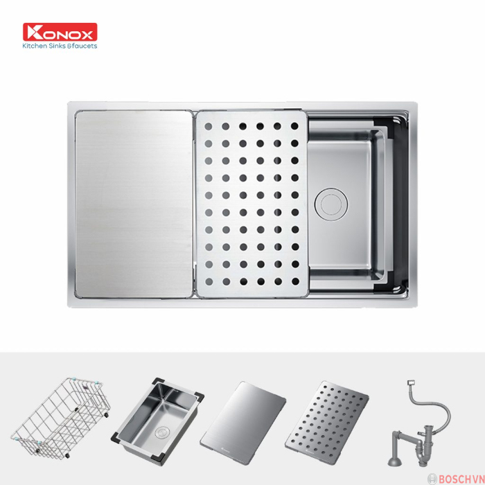 Chậu rửa Konox Workstation - Undermount Sink KN8644SU Dekor thiết kế tinh xảo