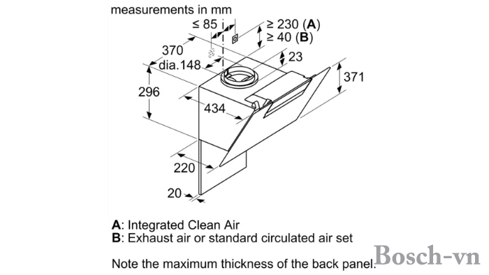 Thông số kỹ thuật của Máy hút mùi Bosch DWK87EM60 (2)