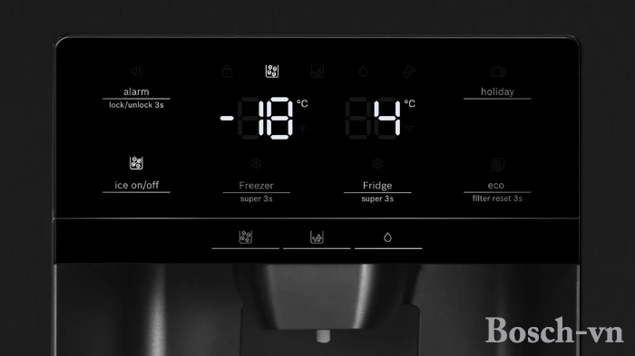 Bảng điều khiển của Tủ Lạnh Bosch KAD93VBFP