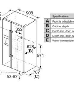 Thông số kỹ thuật của Tủ Lạnh Bosch KAD93VBFP