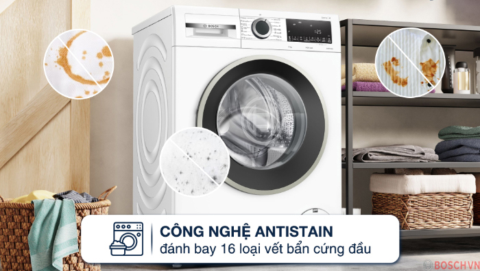 Máy giặt sấy Bosch WGA14400SG được trang bị tính năng giặt nhanh 15 phút