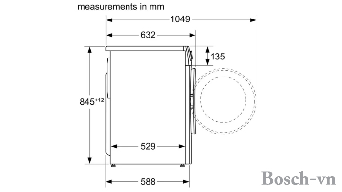 Thông số kỹ thuật của Máy giặt sấy Bosch WGA14400SG