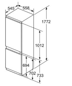 Thông số kỹ thuật của Tủ lạnh Bosch KIN86AF300
