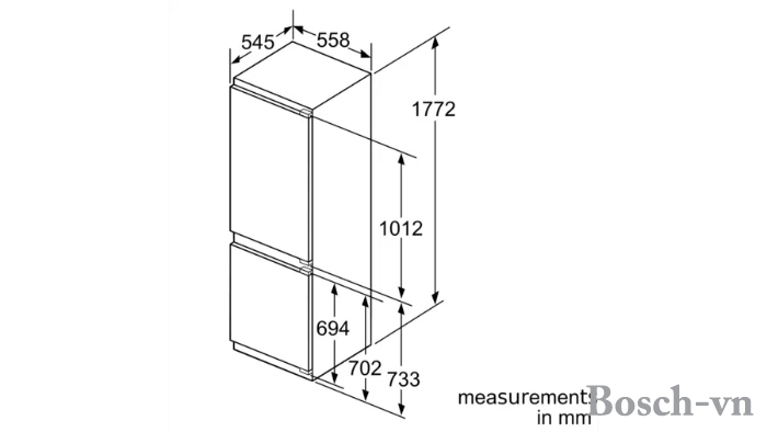 Thông số kỹ thuật của Tủ lạnh Bosch KIN86AF300