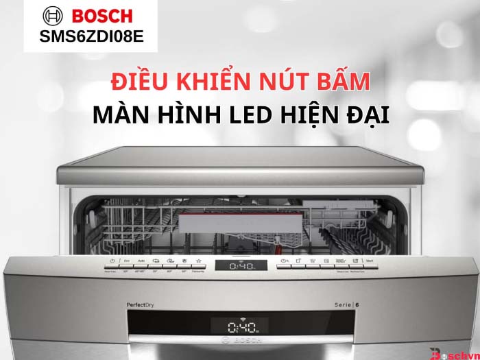 Bảng điều khiển của Máy rửa bát Bosch SMS6ZDI08E