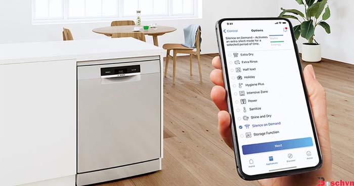 Tính năng kết nối homeconnect tiện lợi của Máy rửa bát Bosch SMS6ZDI08E