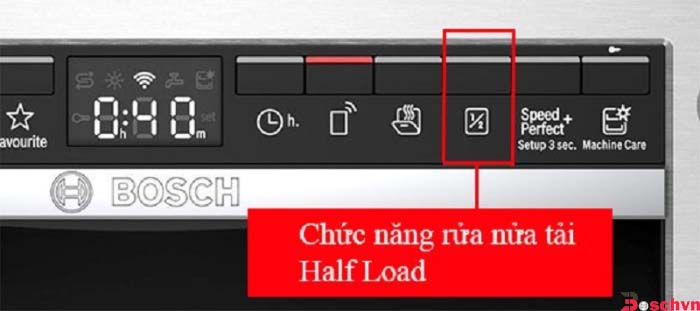 Tính năng rửa nửa tải hoàn hảo với Máy rửa bát Bosch SMS4EMI06E