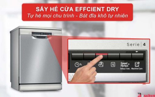 Tự động hé cửa giúp bát đĩa khô một cách tự nhiên và hoàn hảo 