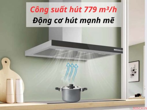 Máy hút mùi Bosch DWB97BK61T hoạt động bền bỉ, yên tĩnh