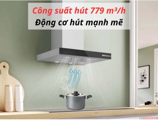 Máy hút mùi Bosch DWB67BK61T hoạt động bền bỉ, yên tĩnh