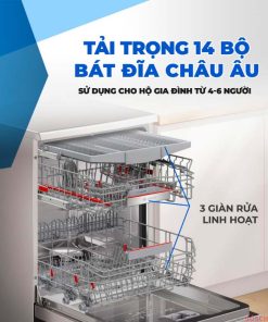 Máy rửa bát Bosch SMS6ZCI85M tích hợp 14 bộ đồ ăn Châu Âu
